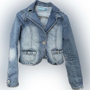 Womens Stonewash waist length Jean Jacket by Garage sizeS